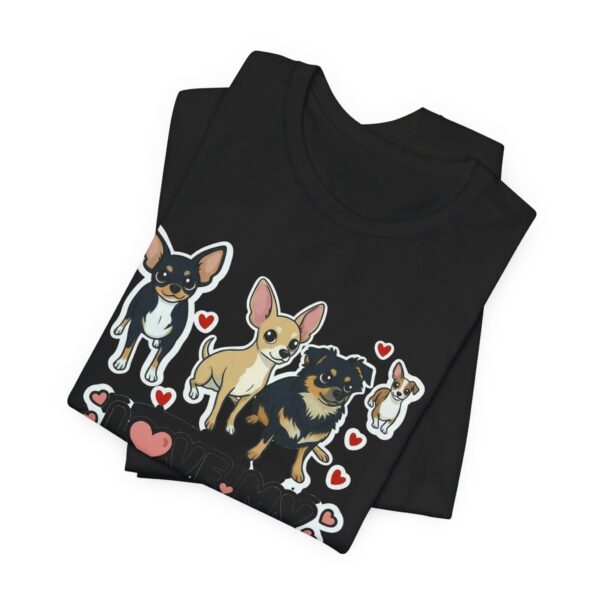 Chihuahua Love T‑Shirt — Cute Cartoon Chihuahuas & Hearts Tee